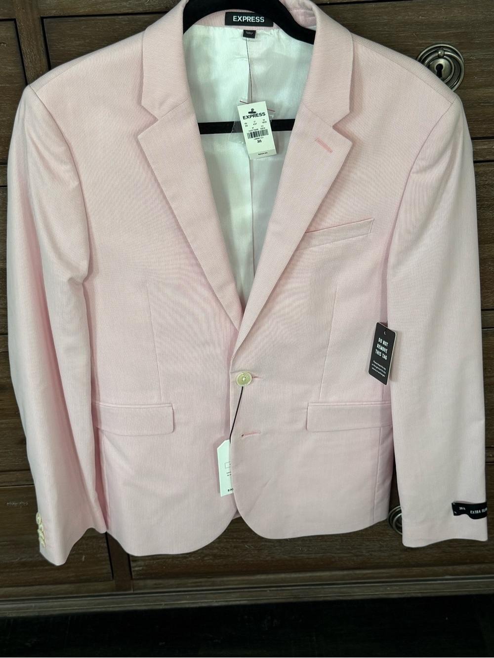 Express Light Pink Men's Blazer - Single-Breasted Sport Coat